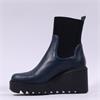 Marco Moreo Liege Stretch Cuff Wedgeboot - Navy Leather